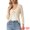 Beige, variant on DARING DIVA Women's Tie Front Cardigan for Women Crochet Bolero Shrug Knit Crop Tops XS White