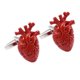 thumbnail image 4 of Cufflinks De Los Hombres Red Heart Bloody Heart Doctor Shirt Button Botón Sunnimix Mancuernas, 4 of 5