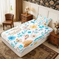 thumbnail image 5 of Manfei Cottagecore Blossom Twin Sheets 3pcs,Watercolor Flowers Butterfly Bedding,1 Flat Sheet,1 Fitted Sheet and 1 Pillowcase, 5 of 6