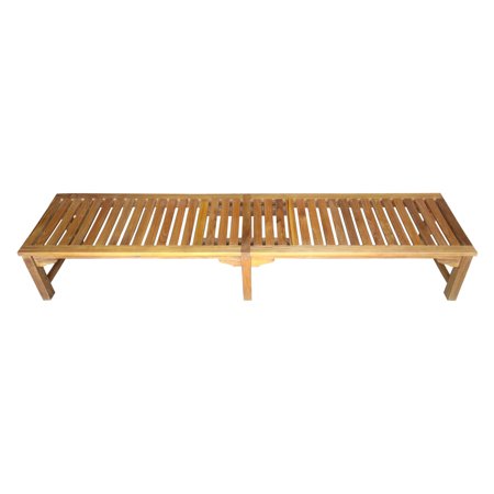 Chic Teak Teak Wood Santa Monica Backless Indoor Outdoor Bench