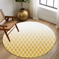 thumbnail image 2 of Round Rugs 5Ft, Yellow Ombre Stripe Round Area Rug Washable Indoor Throw Carpet, Modern Abstract Art Gradient Striped Soft Non Slip Circle Rug for Cabinet Bathroom Home Decor Aesthetic, 2 of 8