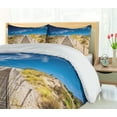 thumbnail image 5 of Ambesonne Beach Duvet Cover Set, Idyllic Tranquil Shore, 2-Calking, Cream Blue, 5 of 7