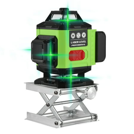 

Level Meter Multifunctional 4*360° 16 Lines Level 3° Self-leveling Leveling Tool Green Beam Vertical Horizontal Line IP54 Waterproof Outdoor Portable with Carrying Bag Remote Control Detac