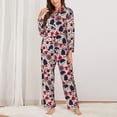thumbnail image 2 of Haiem Barbeque1 Pattern Women’s Long-sleeve Sleepwear,Sleepwear Set,2-piece Loungewear Set,Soft PJs Comfy Nightwear with Pockets-Medium, 2 of 7