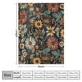 thumbnail image 4 of JRXY Boho Vintage Floral Print Blanket,Rustic Soft Flannel Lightweight Blanket,Brown/PeachPuff/Green Botanical Throw Blanket for Living Room Sofa Decor,Gifts Blanket for Women All Seasons White, 4 of 6