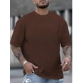 thumbnail image 5 of Playera Hombre Hiphop Oversize Moda Manga Corta Pure Color, 5 of 5