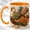 Orange, variant on Patchwork Turkey Coffee Mug, Harvest Floral Turkey Mug, Ceramic Cup