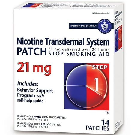 Habitrol Nicotine Transdermal System Patch 21 mg Stop Smoking Aid, Step 1 14 ea (Pack of 2)