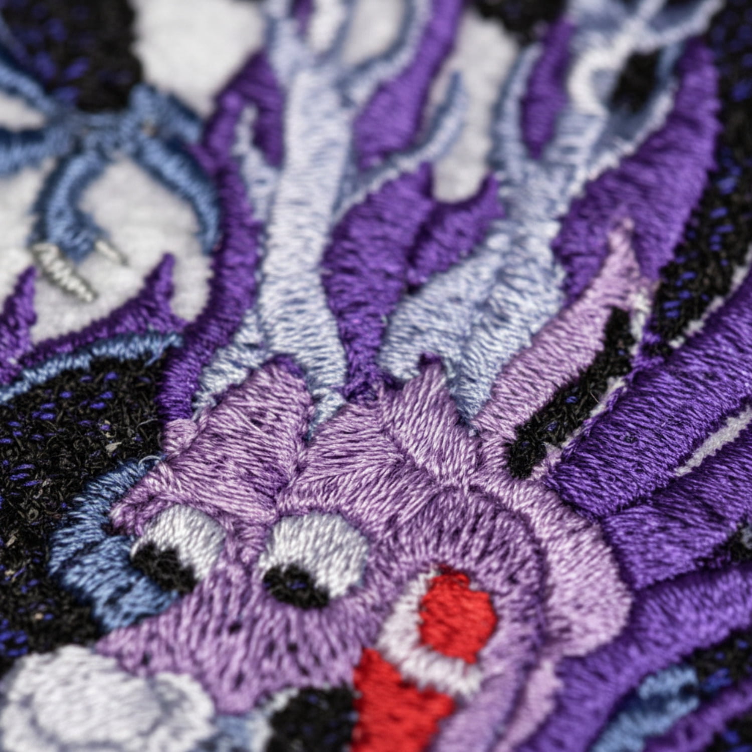 Custom Black Dragon Embroidery Iron On/Sew patch [6.52" X 4.42"]