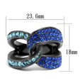thumbnail image 2 of TK2994 - IP Light Black  (IP Gun) Stainless Steel Ring with Top Grade Crystal  in Multi Color Size 5, 2 of 5