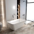 thumbnail image 6 of Kselythan Acrylic Freestanding Bathtub,Oval Freestanding Bathtub,Solid Surface Freestanding Bathtub,With Overflow Feature,55" x 28.35" x 22.83" White, For Any Bathroom, 6 of 8