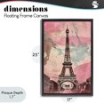 thumbnail image 4 of Stupell Industries Cottage Parisian Tower Pink & Blue Black Floating Frame Canvas Art, 17 x 25, by Creative Studio, 4 of 8