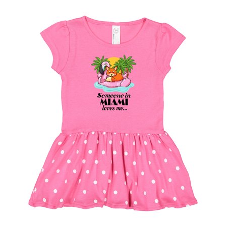 

Inktastic Someone in Miami Loves Me Gift Baby Girl Dress