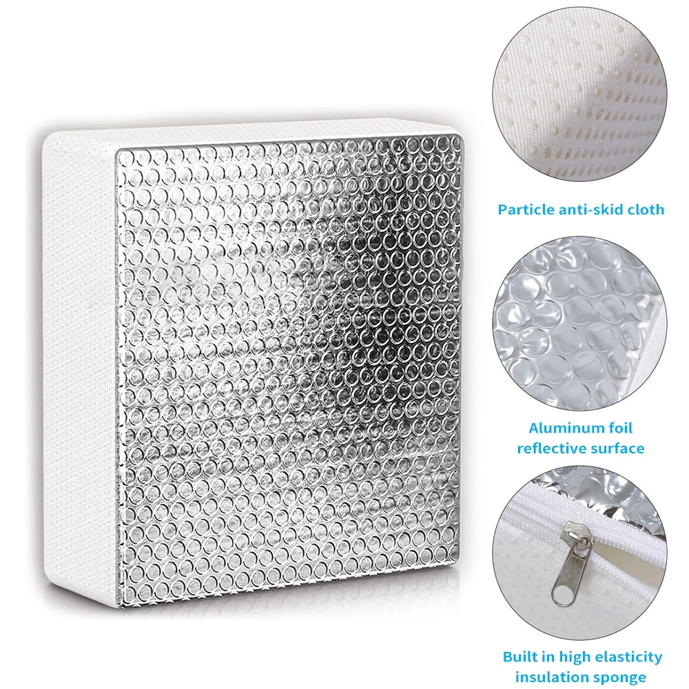 Vent RV Vent Insulator 22x14x3inch RV Skylight Insulator Cover  Vent Insulator Aluminum Foil Reflective Surface Built In High Elasticity Insulation Sponge