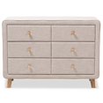 thumbnail image 4 of Baxton Studio Jonesy 6 Drawer Linen Upholstered Dresser in Beige, 4 of 8
