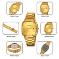 thumbnail image 3 of Reloj de Cuarzo Pequeño Dorado con Fecha, 3 of 5