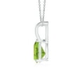 thumbnail image 2 of ANGARA Natural V-Bale Pear-Shaped Peridot Solitaire Pendant in 925 Sterling Silver for Women (Size-7x5mm) | August Birthstone, Birthday, Anniversary, Jewelry Gift for Women | Natural Peridot Necklace, 2 of 8