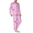 thumbnail image 2 of Hirioo Best Mom ever for Men's Pajama Sets 2 Piece Pjs Men's Long-Sleeved Pajama Set Button Down Sleepwear,S-XXL-Small, 2 of 7