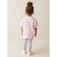thumbnail image 3 of Bellafa Toddler Girl Clothes 2-7 Years Girls Outfit Short Sleeve Mermaid Graphic Top+ Long Pants 2Pcs Spring Summer Set, 3 of 8