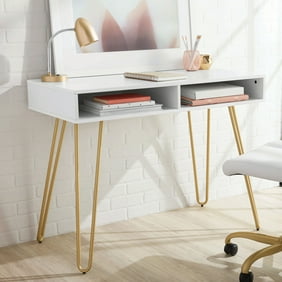 Mainstays Hairpin Writing Desk Multiple Finishes Walmart Com