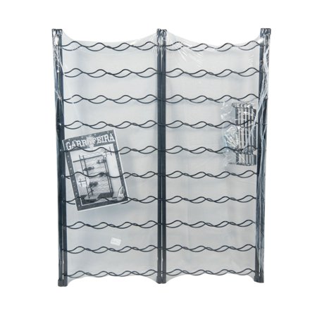 Durable Wine Rack - Plastic Coated Steel - Holds 80 Bottles - Easy Assembly - Reliable Storage Solution - Made in Portugal