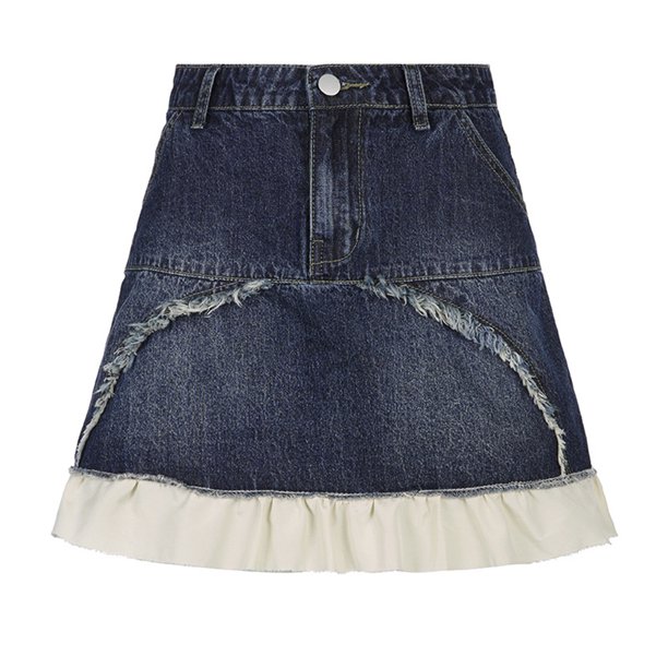 Blue L ins style women's clothing 2022 spring new denim short skirt