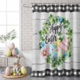 thumbnail image 6 of Shower Curtain for Bathroom Easter Egg Spring Flower Waterproof Bath Curtains Shower Curtains with Hooks,Green Wreath Wood Plank Buffalo Plaid Bathroom Curtain Privacy Drapes for Bathtubs 36x72in, 6 of 9