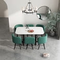 thumbnail image 2 of Modern 7 Pieces Dining Table Set, Rectangle Dining Table with 6 Chairs for Dining Room, Kitchen, 2 of 5