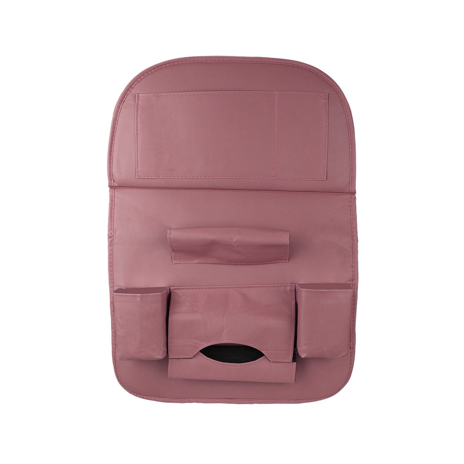 Car Seat Organizer - 24.4"x16.53" PU Leather Backseat Storage Bag with Folding Tray, Multifunctional for Phone Food Toys and Road Trip Organization