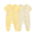 thumbnail image 3 of MEZZALL Child 2-Pack Baby Boys Romper Striped Jumpsuit With Two Way Zipper Soft Bodysuit For Toddler Playwear O-Neck Cute Onesies, 3 of 3