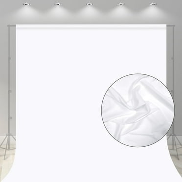 BJB3-3 High Density 10x10ft Polyester Chroma Key Backdrop, White Background Cloth X1