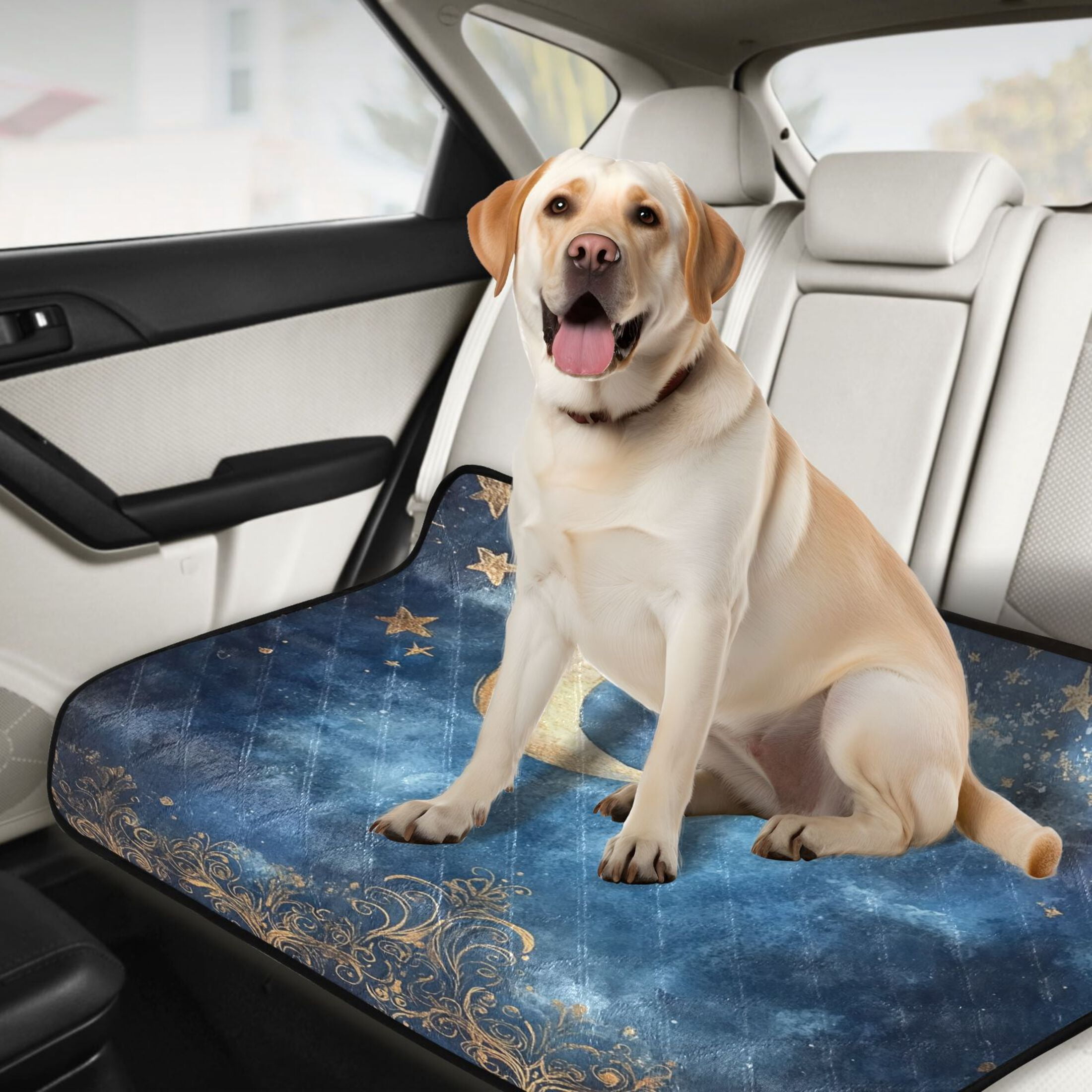 Qxltty Lacy Night Sky Cat litter Pads Pet Set of 3 Diaper Mats Center Anti-leakage Layer Absorbent Soft and Comfortable