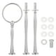 thumbnail image 1 of Uxcell 6 Set 3-Tier Cupcake Stand Hardware Fitting para Soporte de Cupcakes, Pequeño Arco Plateado, 1 of 7