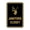 Black Gold, variant on Portrait Round Janitors Closet Sign (Walnut) - Medium 5" x 7"