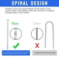 thumbnail image 3 of EISENSP 6.3 Inch Heavy-Duty Spiral Landscape Stakes, Galvanized Metal Garden Spike / Anchors for Paver Edging, Weed Barriers, Turf, House Construction, Tent, Garden Floor Mat (100 Pack), 3 of 6