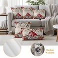 thumbnail image 6 of Outdoor Pillow Covers 26 x 26 Inches, Red Floral Valentine's Day Waterproof Throw Pillow Cover Set of 2, Gnomes Botanical Gifts Rustic Decorative Square Cushion Covers for Patio/Tent/Couch/Garden, 6 of 8
