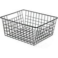 thumbnail image 1 of Wire Storage Baskets,Small Wire Baskets for Organizing Household Pantry Baskets Pantry Baskets For Storage Metal Baskets,Wire Baskets for Pantry Kitchen Shelf Laundry Cabinets Garage, Black, 1 of 8