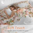 thumbnail image 4 of Thanksgiving Pink Bedding Duvet Cover Set Full Size 4 Pieces Pumpkin Fall Sunflower Soft Twill Plush Quilt Cover, Include 1 Duvet Cover 1 Flat Sheet And 2 Pillow, 4 of 7