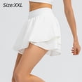 thumbnail image 2 of Falda pantalón deportiva para mujer, falda de tenis, falda pantalón de golf, falda mini lápiz deportiva informal para correr, rosa, 12/XXL, 2 of 7