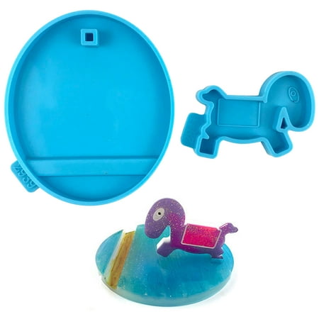 

DIY Cute Animal Phone Holder Rubber Tools Lazy Bracket Round Bottom Bracket Combination Silicone Tools Craft Resin Clear