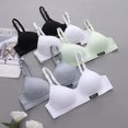 thumbnail image 1 of summer girl underwear cotton teenage young teen in bras cotton training bras for girls teenager bra small breast kids lingerieBlack75(AB) He Qiyong unisex, 1 of 1