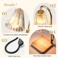 thumbnail image 2 of Candle Warmer Lamp with Timer & Height Adjustable Electric Lamp, Clear, 2 of 8