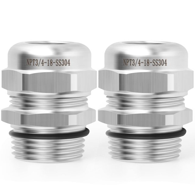 Portacables impermeable QCQIANG de acero inoxidable NPT3/4 13-18 mm
