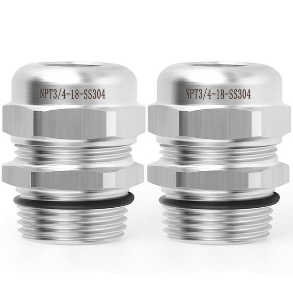 Portacables impermeable QCQIANG de acero inoxidable NPT3/4 13-18 mm