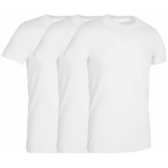 BILLIONHATS 3 Pack Men's Solid Colors Cotton T-Shirts Short Sleeve Lightweight Tees, Bulk (3X-Large, White, 3X_l)