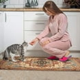 thumbnail image 4 of 2 Piece Bohemian Farmhouse Orange Vintage Rug Kitchen Rug Set, Decor Kitchen Rugs, Absorbent Non-Slip Washable Floor Mats, Home Indoor Runner Rugs 17"x47"+17"x30", 4 of 7