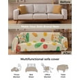 thumbnail image 3 of Fall Vegetables Sofa Covers for 3 Cushion,Washable Couch Cover for Sectional Sofa Slipcovers with Tassel,Tomatoes Cucumbers Carrots Cartoon Autumn Loveseat Covers Futon Cover Throw Blanket 71x118, 3 of 8