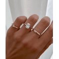 thumbnail image 2 of Diiro Cushion Cut Moissanite Engagement Ring for Women, 925 Sterling Silver Solitaire Bridal Ring, Classic 4 Prong Setting, Elegant Wedding Promise Ring, 2 of 5
