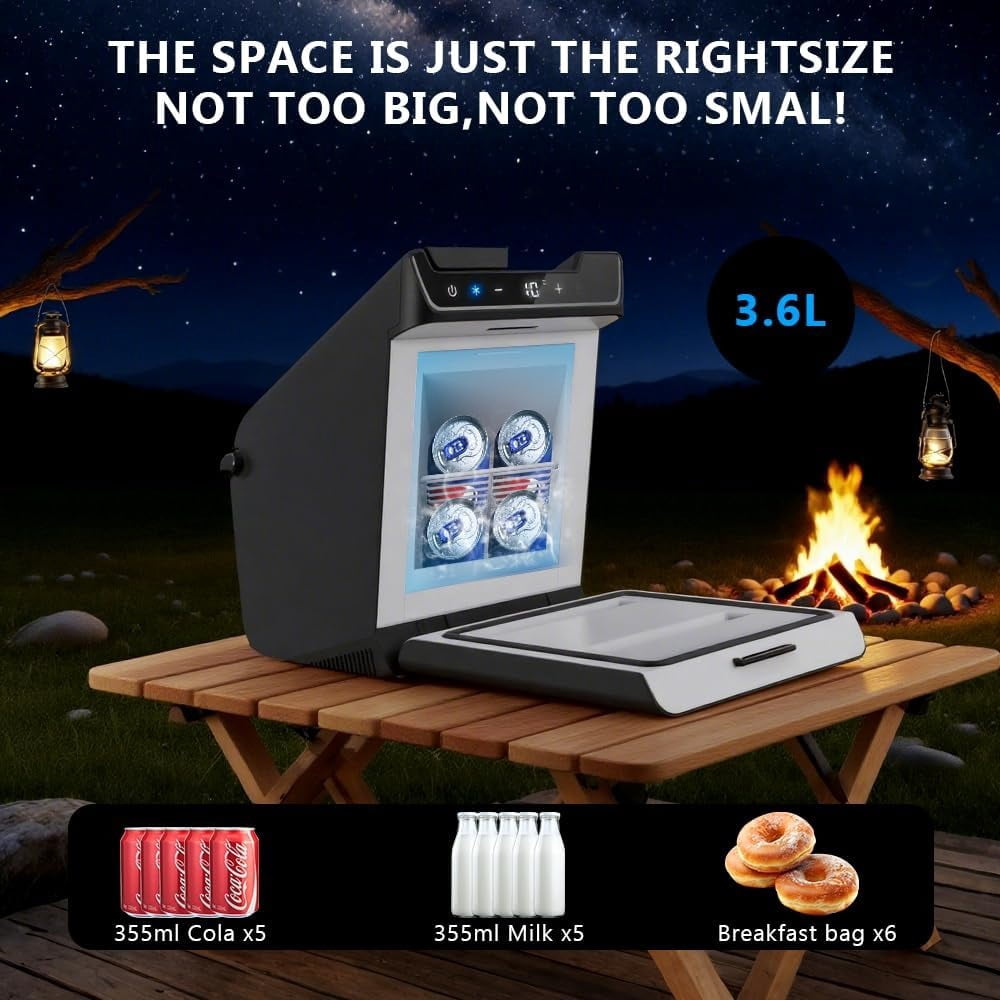 cooboom Tesla Model Y Juniper 2025-2026 Exclusive Car Refrigerator, 3.6L Cooler and  Warmer, Camping, Commuting, Sports, Traveling.