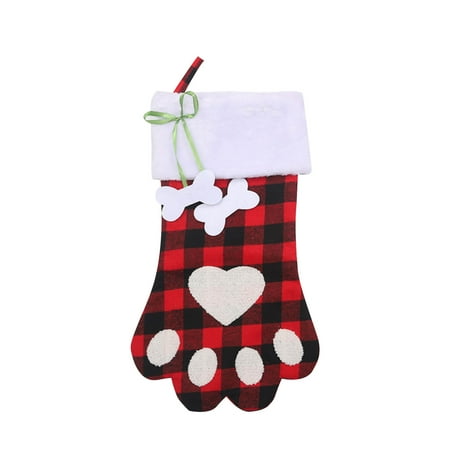 

Home Wall Decor Wall Decor Home Decor Wall Christmas Dog Paw Socks Christmas Tree Gift Bag Candy Bag Decoration Pendant White